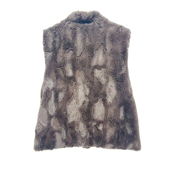 Blossom & Clover Women’s Faux Fur Outer Shell Vest Coats Jacket Brown Size M - Picture 4 of 9